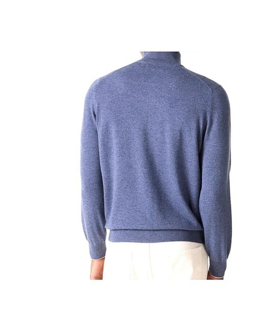 Brunello Cucinelli Blue Turtlenecks for men