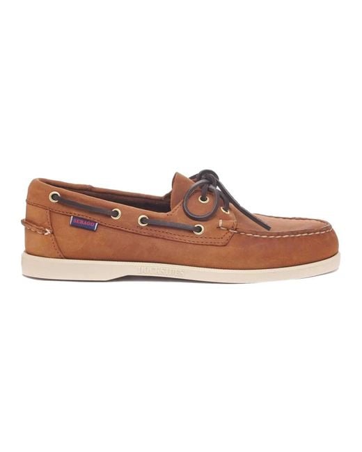 Sebago Brown Sailor Shoes for men