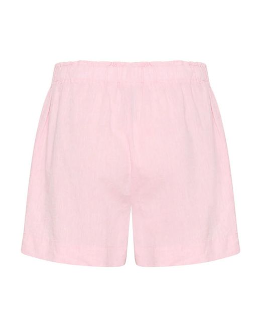 Part Two Korte Broeken ,Roze ,Katoen Roze Nectar Chambray Shorts in het Pink