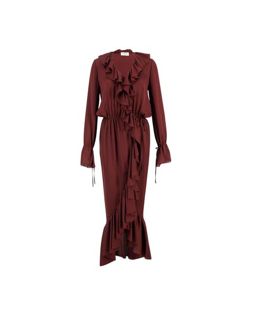 Saint Laurent Red Maxi Dresses