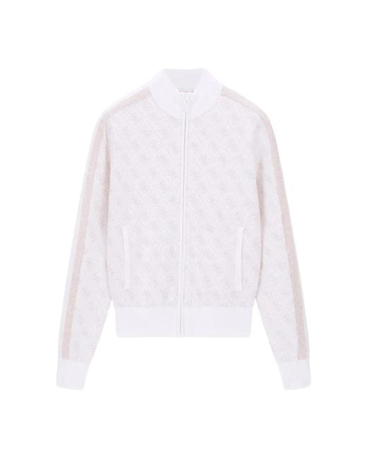 Guess Printed Logo Sweater in het White
