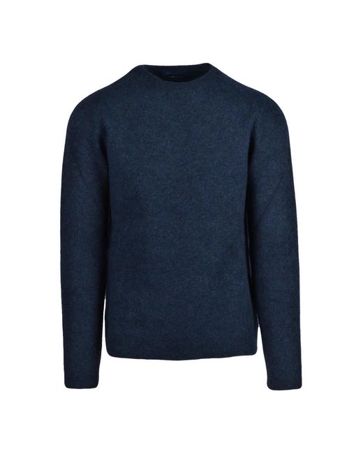 Daniele Fiesoli Blue Round-Neck Knitwear for men