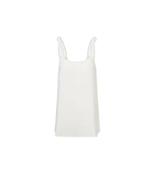 Max Mara White Sleeveless Tops