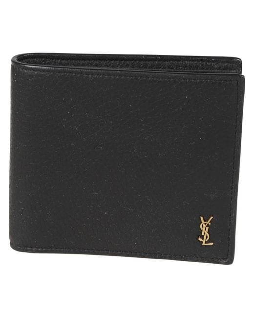 Saint Laurent Tiny Cassandre East/West Wallet in Black für Herren