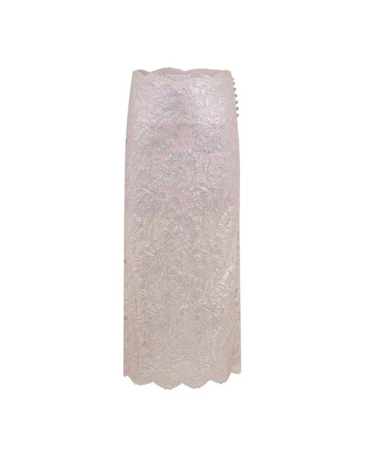Rabanne Rokken ,Roze ,Roze En Zilveren Rok in het Gray
