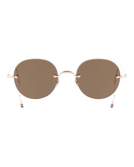 Thom Browne Brown Rimless Oversized