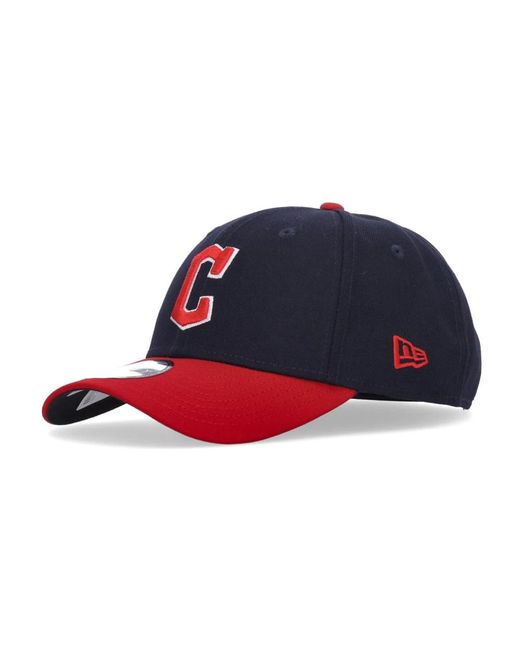 KTZ Accessoires ,Rood ,Polyester Curved Visor Cap Cleveland Guardians in het Blue voor heren
