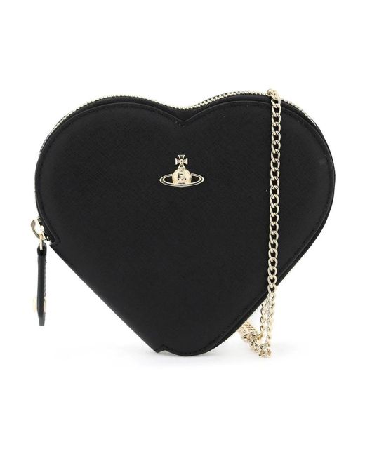 Vivienne Westwood Black Herzförmige crossbody-tasche