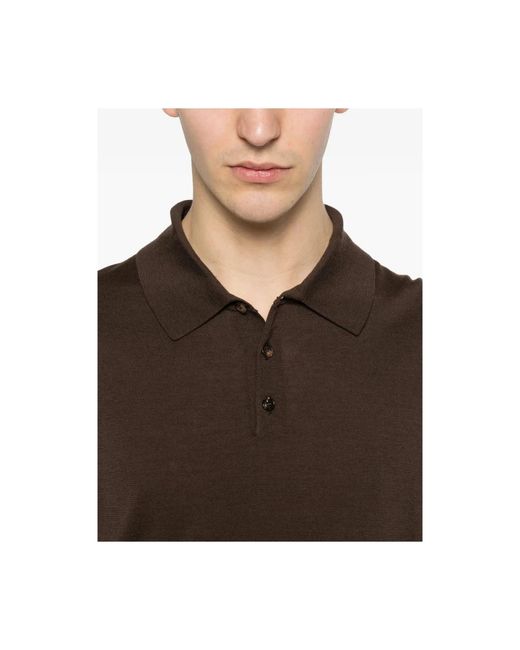 Zanone Brown Polo Shirts for men