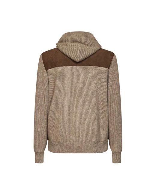Brunello Cucinelli Brown Leather Jackets for men