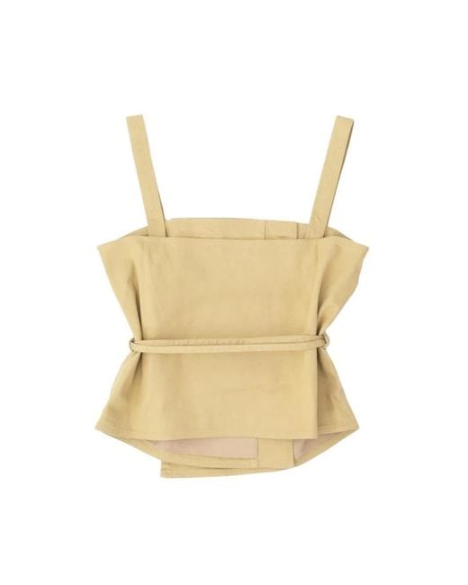 Officine Generale Yellow Sleeveless Tops