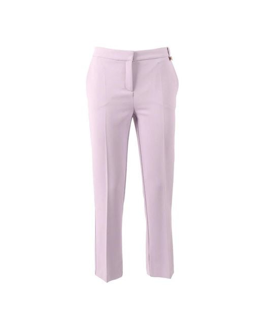 Elisabetta Franchi Purple Straight Trousers