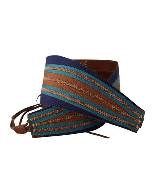 Exte Accessoires ,Bruin ,Leer Italiaanse Leren Taille Riem in het Brown