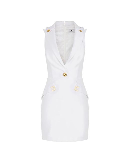 Elisabetta Franchi White Short Dresses