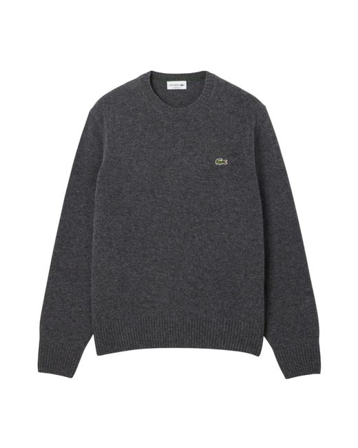 Lacoste Gray Round-Neck Knitwear for men
