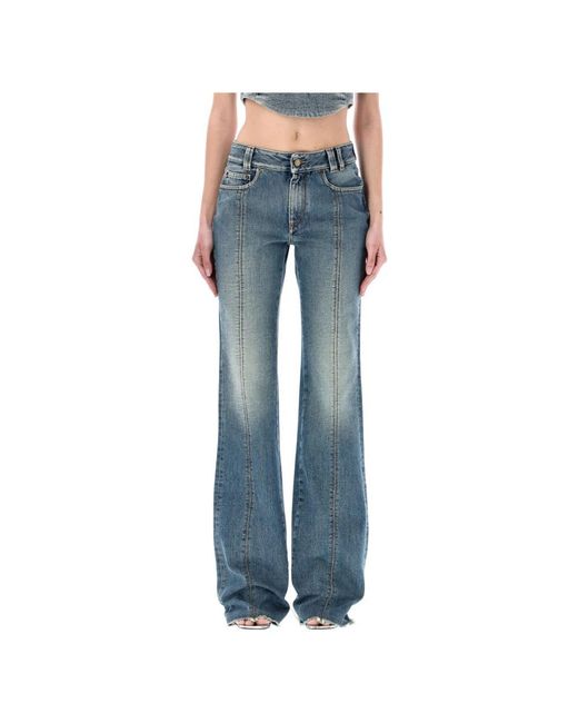 Alessandra Rich Blue Wide Jeans