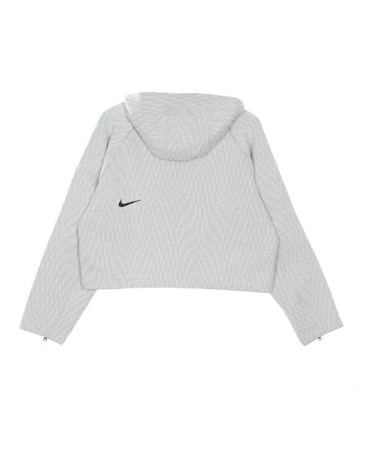 Nike Fitness ,Grijs ,Katoen Lichtgewicht Geometric Hoodie Met Capuchon in het Gray