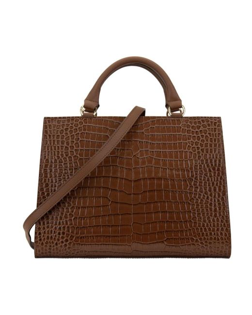 Alviero Martini 1A Classe Brown Damen Schultertasche Mit Reißverschluss