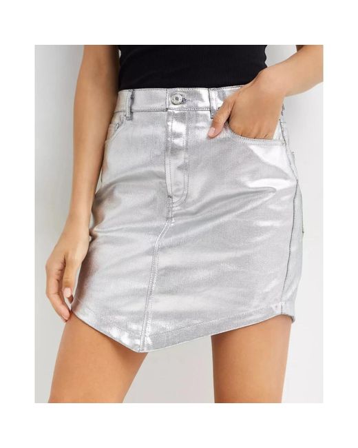 Alexandre Vauthier Gray Denim Skirts