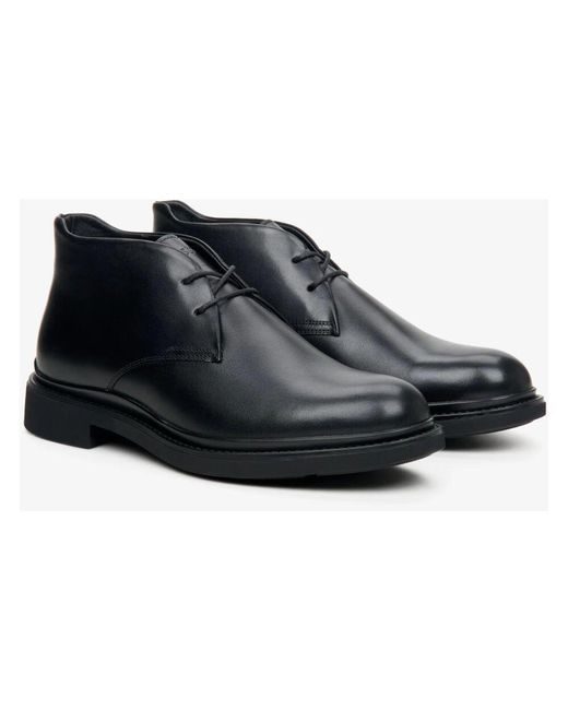ESTRO Schwarze Stiefeletten in Blue für Herren