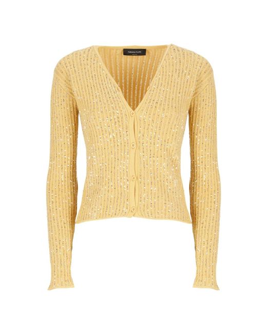 Knitwear > cardigans Fabiana Filippi en coloris Yellow