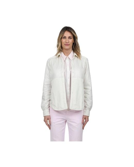Aspesi Jassen ,Nylon Nylon Shirt-Stijl Eryn Jas in het Gray