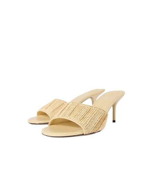 Jacquemus Metallic Heeled Mules