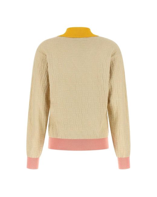 Fendi Natural Polo Shirts