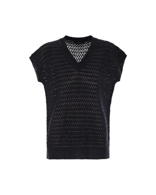 Fabiana Filippi Black V-Neck Knitwear