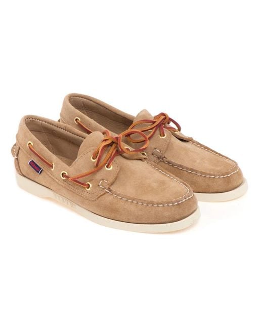 Sebago Brown Boat Shoes for men