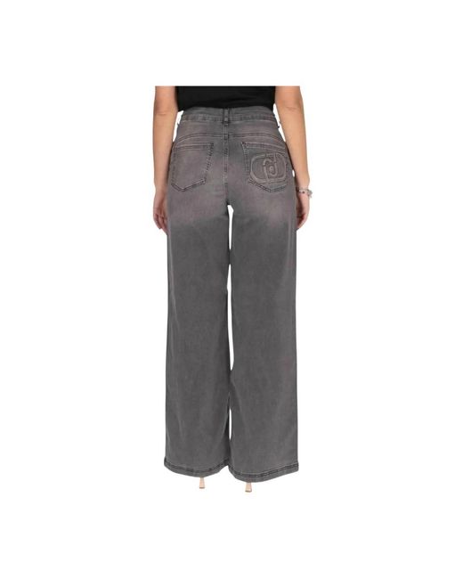 Liu Jo Gray Straight Fit Jeans