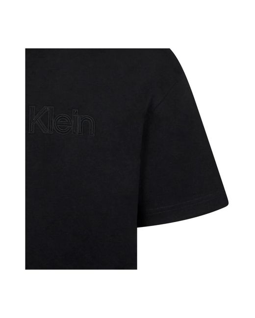 Calvin Klein Schwarzes logo t-shirt rundhalsausschnitt kurze ärmel in Black für Herren