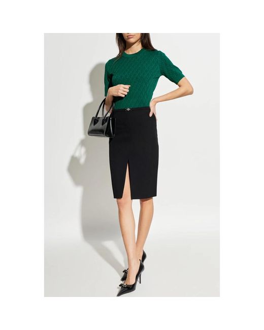 Midi Skirts Versace de color Black