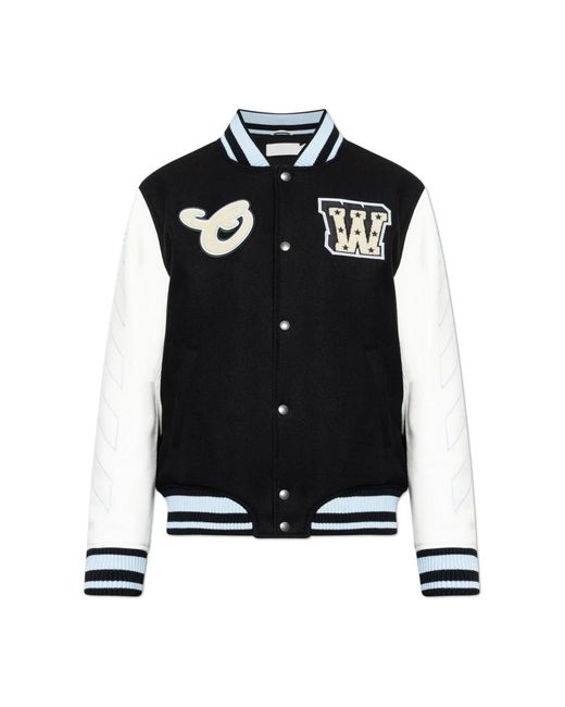 Off-White c/o Virgil Abloh Black Bomber Jackets for men