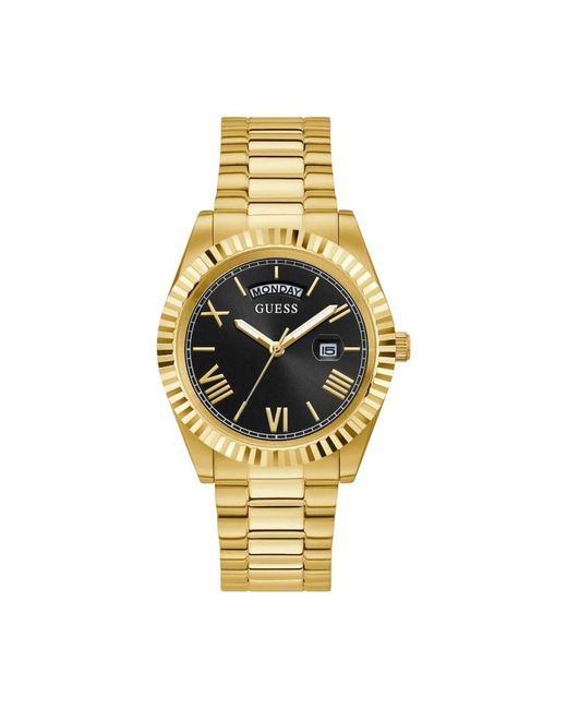 Guess Goldene armbanduhr 42mm - wasserdicht in Metallic für Herren