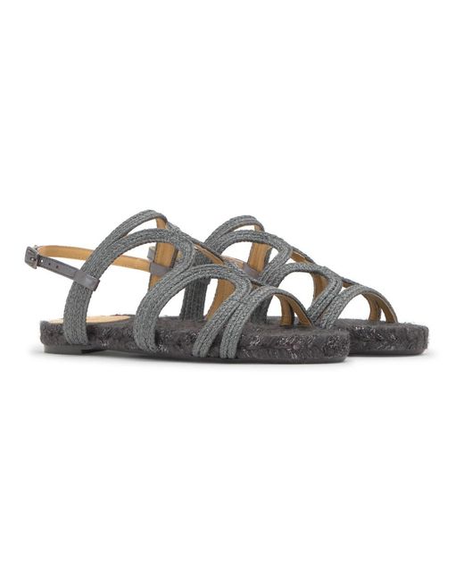 Castaner Brown Flat Sandals