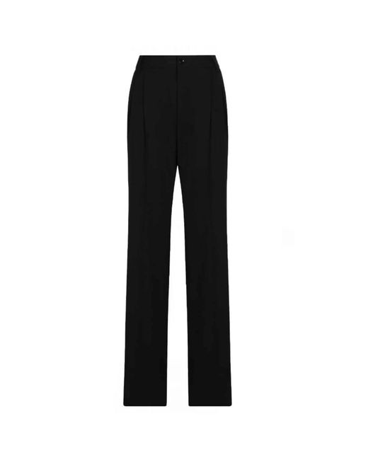 Pantalones negros de talle alto Dolce & Gabbana de color Black
