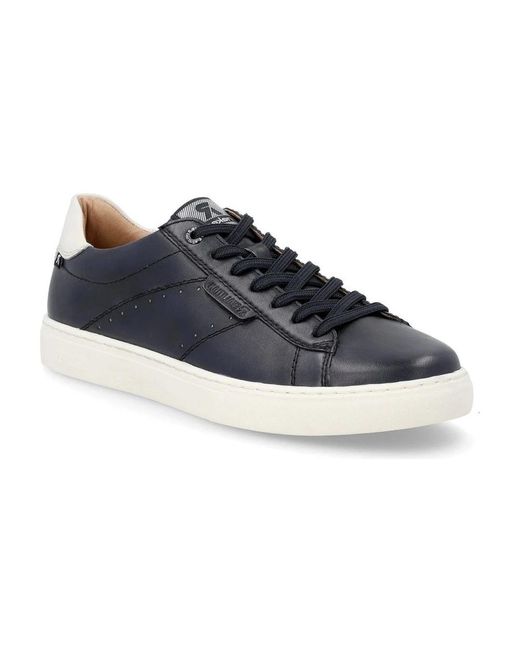 Rieker Blaue leder-sneakers in Blue für Herren