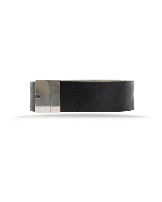 Burberry Accessoires ,Zwart ,Leer Italiaans Leren Omkeerbare Riem Met Gesp in het Black voor heren