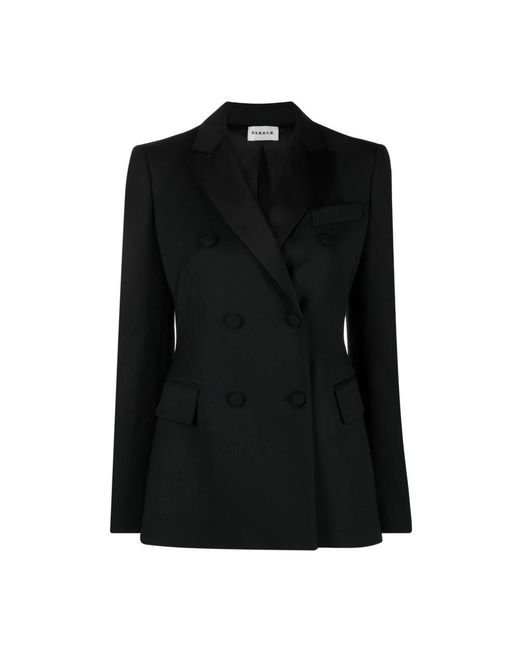 P.A.R.O.S.H. Single-Breasted Blazer in het Black