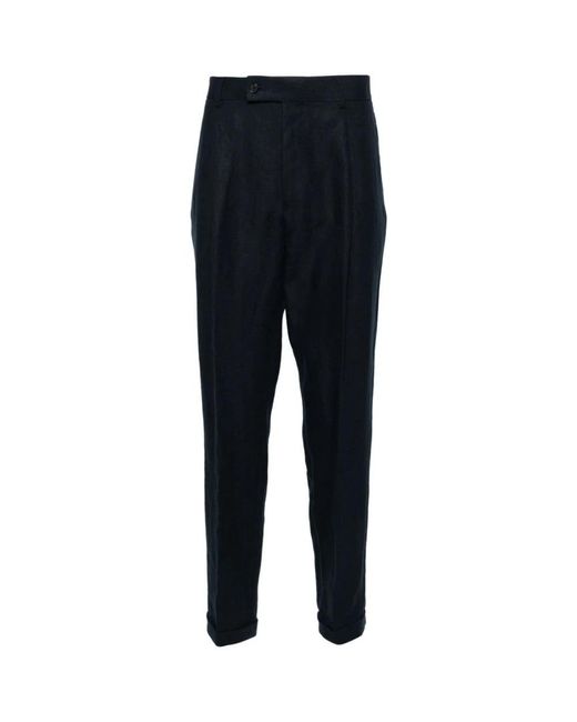 Caruso Blue Slim-Fit Trousers for men