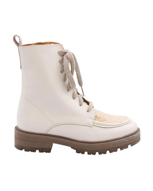 CTWLK Natural Lace-Up Boots