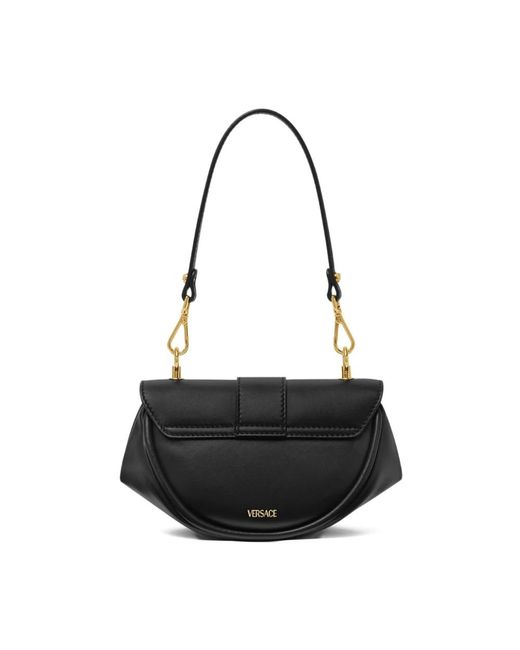 Versace Zwarte En Gouden Schoudertas in het Black