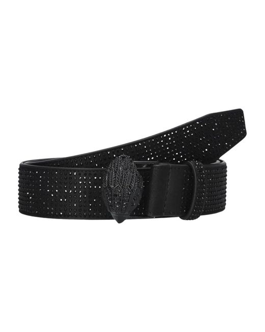 Kurt Geiger Accessoires ,Zwart ,Leer Kensington Gem 38 Belt in het Black