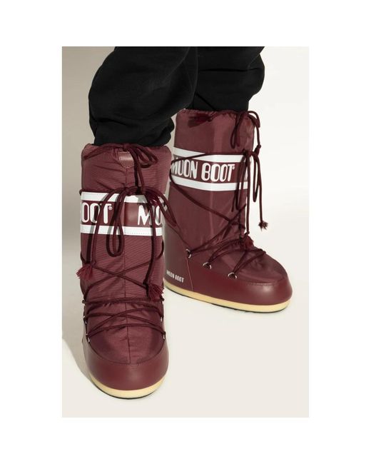 Moon Boot Red Winter Boots