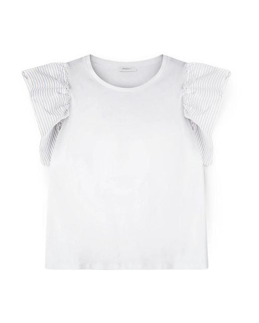 Sleeveless Tops di mötivi in White