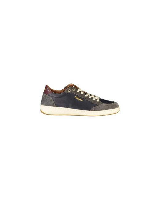 Blauer Leather Sneaker in Multicolor für Herren