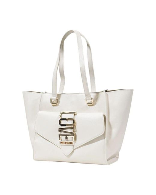 Tote Bags Love Moschino de color White