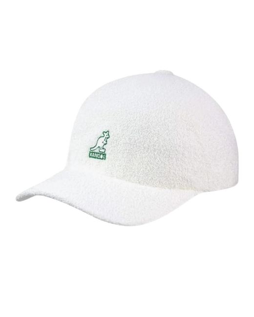 Kangol White Weiße bermuda elastische spacecap mütze