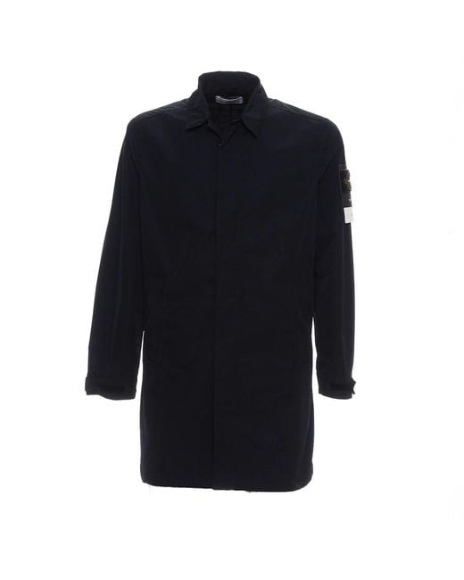 Stone Island Blue Trench Coats for men